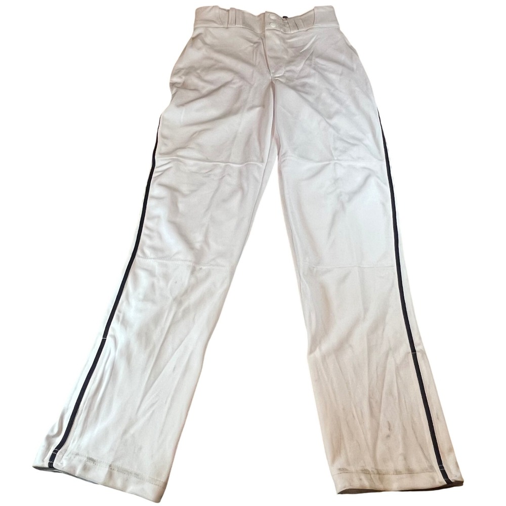 Champro BP91U Mens Adult Small Baseball Pants White Navy Pipe NWT Smudged